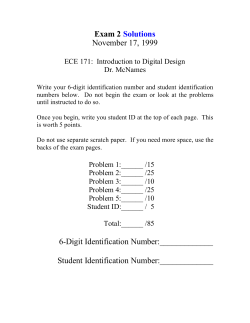 Exam 2 Solutions November 17, 1999 6