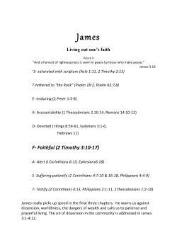 James Study Week 6 - Redemption Arcadia