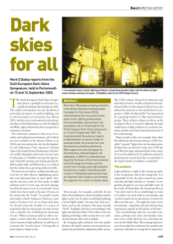 Dark skies for all - Armagh Observatory