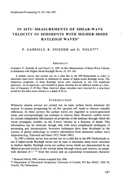 in situ measurements of shear-wave velocity in