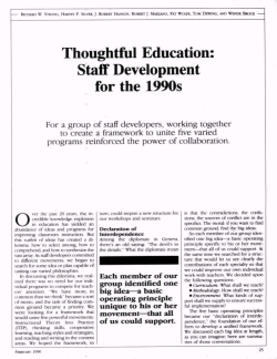 Thoughtful Education: Staff Development