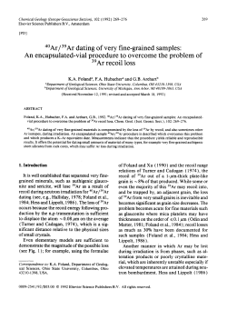 4&deg;Ar/39Ar dating of very fine-grained samples: An encapsulated