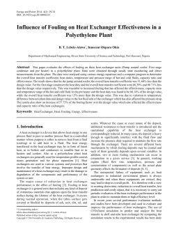 Heat Exchanger, Heat, Fouling, Energy, Effectiveness