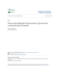 Noise and multipath characteristics of power line communication