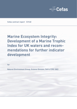 Marine Ecosystem Integrity: Development of a Marine Trophic Index