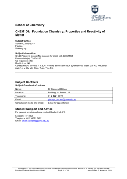 Properties and Reactivity of Matter