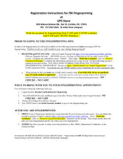 Registration Instructions for FBI Fingerprinting at UPS Store
