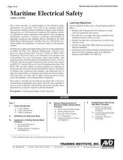 Maritime Electrical Safety