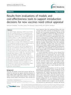 Results from evaluations of models and cost