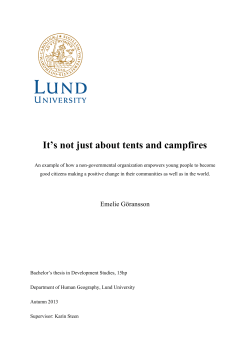It`s not just about tents and campfires