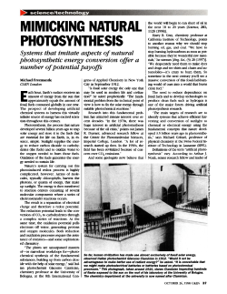 MIMICKING NATURAL PHOTOSYNTHESIS