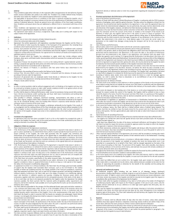 General Conditions of Sale and Services (version