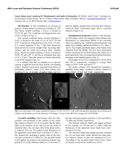 Lunar domes near Lansberg D: Morphometry and mode of formation