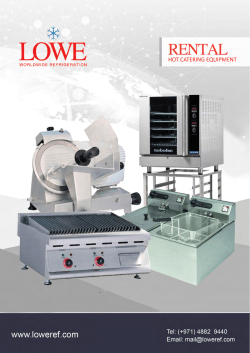 Catering Catalogue - Lowe Refrigeration