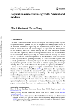 Population and economic growth: Ancient and modern