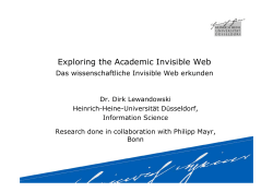 Exploring the Academic Invisible Web