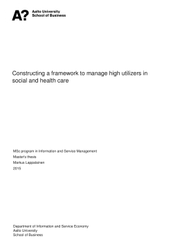 Constructing a framework to manage high utilizers in social and