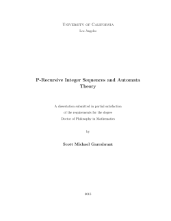 P-Recursive Integer Sequences and Automata Theory