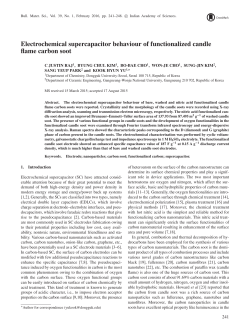 Electrochemical supercapacitor behaviour of functionalized candle