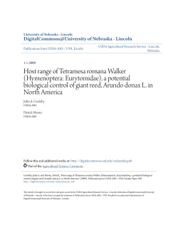 Host range of Tetramesa romana Walker (Hymenoptera: Eurytomidae)