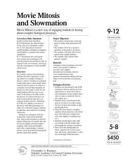Movie Mitosis and Slowmation 5-8 9-12