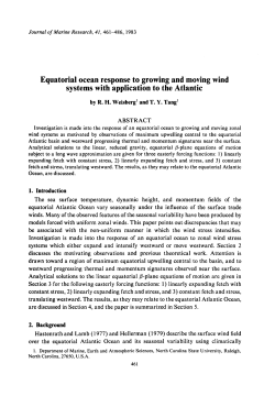 Equatorial ocean response to growing and