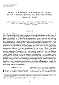 Impact of Adherence to Antiretroviral Therapy in HIV-1