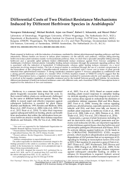 Differential Costs of Two Distinct Resistance Mechanisms Induced