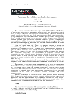 Films Main Subjects - Sciences Po Grenoble