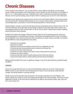 Chronic Diseases - DeKalb County Board of Health