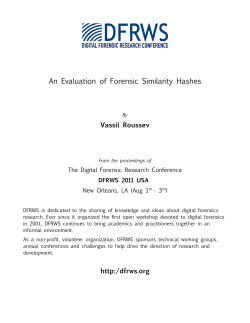 An Evaluation of Forensic Similarity Hashes
