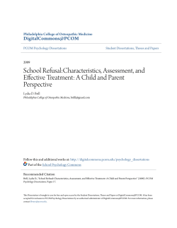 School Refusal:Characteristics, Assessment, and Effective