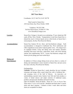 2017 Fact Sheet - Sunset Key Cottages