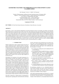 geometric features and their relevance for 3d point cloud classification