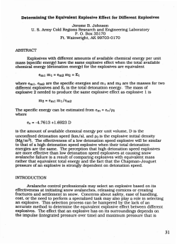 Determining the Equivalent Explosive Effect for Different Explosives