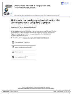 Multimedia tests and geographical education: the 2008