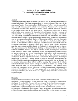 Infinity in Science and Religion