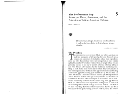 The Performance Gap Stereotype Threat, Assessment, and the