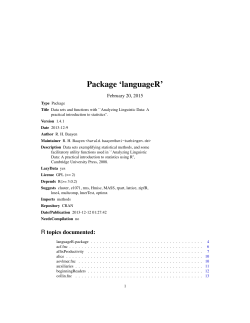 Package `languageR`