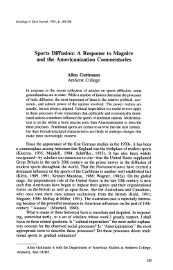 Sports Diffusion: A Response to Maguire and the Americanization