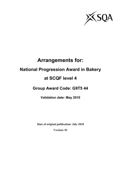 (NPA) in Bakery at SCQF level 4