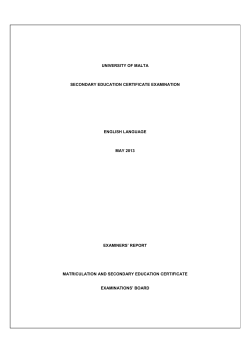 english language - University of Malta