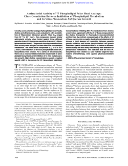 Antimalarial Activity of 77 Phospholipid Polar Head