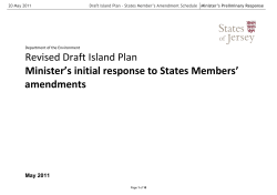 Draft Island Plan Amendment Schedule