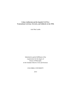 Cuban Antifascism and the Spanish Civil War