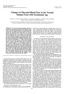 Changes in Placental Blood Flow in the Normal Human