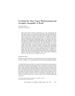 Cracking the Glass Cages? Restructuring and Ascriptive Inequality