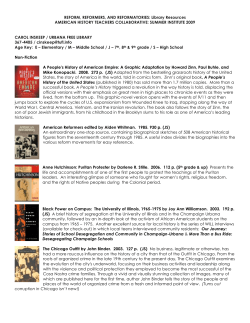 Carol Inskeep`s Book List on Reformers