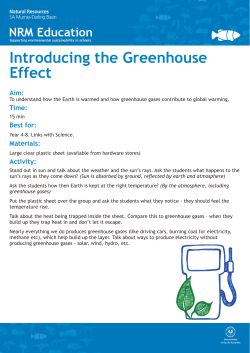 Introducing the Greenhouse Effect Aim