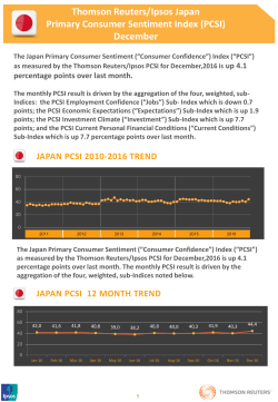 Japan PRIMARY CONSUMER SENTIMENT INDEX - TRIP